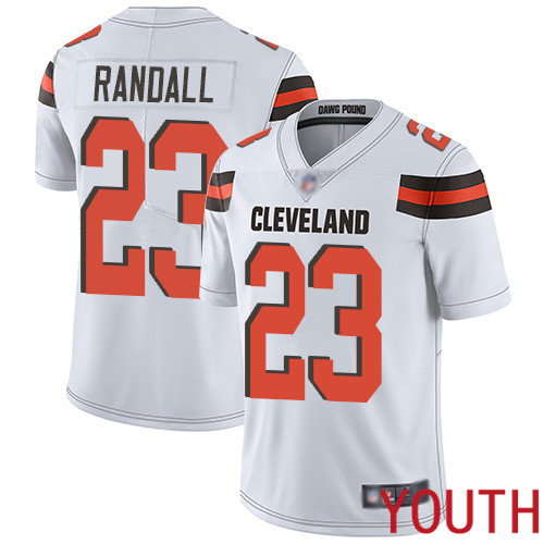 Cleveland Browns Damarious Randall Youth White Limited Jersey 23 NFL Football Road Vapor Untouchable
